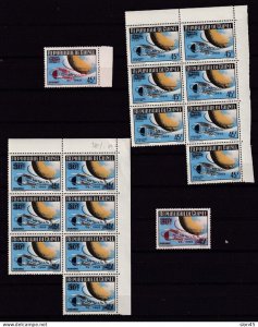 Guinea 1969 Space Apollo 8 Blocks/single 16 stamps MNH Black/Red Overprint 15348