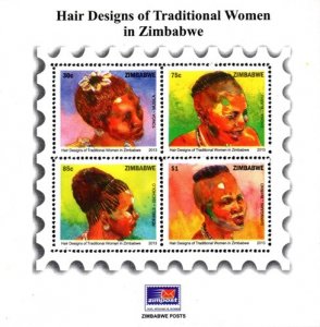 Zimbabwe - 2013 Traditional Women's Hair MS MNH**