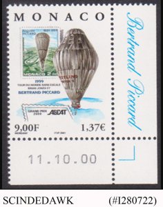 MONACO - 2000 AWARD OF THE INTERNATIONAL GRAND PRIZE OF PHILATELY ASCAT 1V MNH
