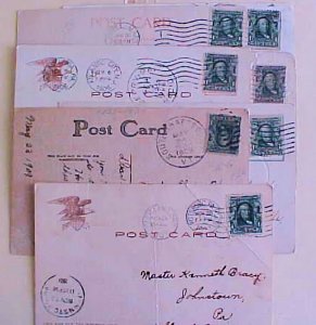 US  7 DIFF. CATS 1900-1908 PICTURE CARDS