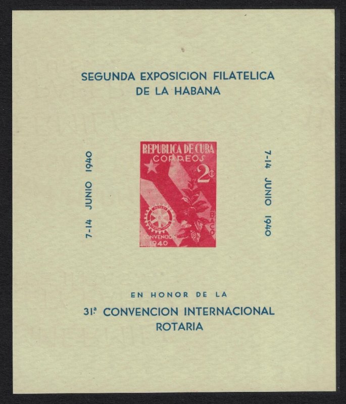 Caribic Rotary Second Philatelic Exhibition Sheetlet RARR 1939 MNH