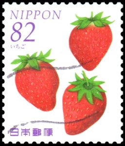 Japan 3801c  - Used - 82y Strawberries (2015) (cv $1.10)