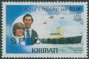 Kiribati 1981 SG153 $2 Royal Yacht SPECIMEN ovpt MNH