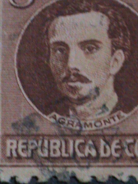 ​CUBA   THREE ALOMOST 80 YEARS VERY OLD USED FAMOUS PERSONS-STAMP-VERY FINE