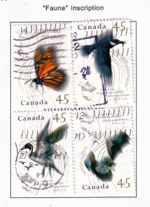 Canada 1995 -  Wildlife    - VF- Used set # 1563-1566