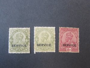 India 1926 Sc O85-6,88 MH