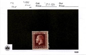 New Zealand, Postage Stamp, #155 Mint Hinged, 1915 King George (AB)