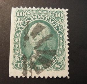 SCOTT #68     USED   1860's  WASHINGTON   SE    CV  $62.50