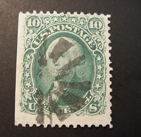 SCOTT #68     USED   1860's  WASHINGTON   SE    CV  $62.50