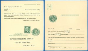 1952 Mint Postal Card #UY14d, Reply Side No Surcharge - Sender Added 1¢, SCV $40