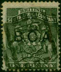 B.C.A Nyasaland 1891 1d Black SG1 Fine Used (3)