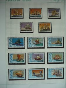 Stamps = Penrhyn Islands - Scott # 130-172 - Mint Never Hinged Set of 43 Stamps