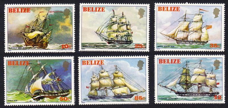 Belize Sailing Ships 6v SG#671-676 SC#609-614