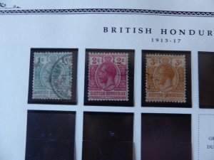 British Honduras 1888-1972 Stamp Collection on Album Pages