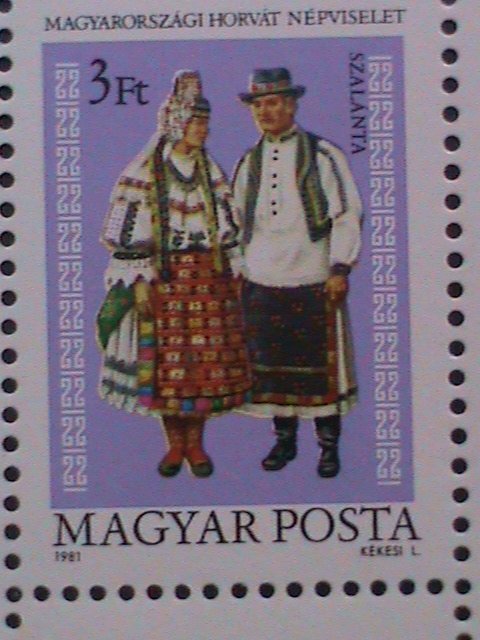 HUNGARY-1981-SC#2713 NATIONAL COSTUMES DRESSING MNH S/S WE SHIP TO WORLDWIDE