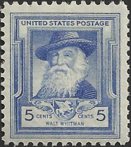 # 867 MINT NEVER HINGED WALT WHITMAN POET