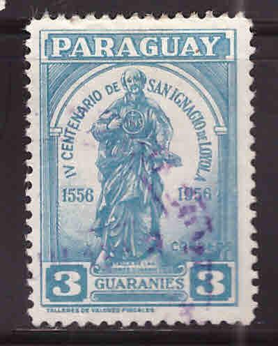 Paraguay Scott 523 Used St Ignatius stamp