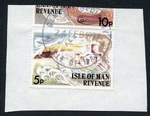 Isle of Man 5p Multicoloured QEII Pictorial Revenue CDS On Piece