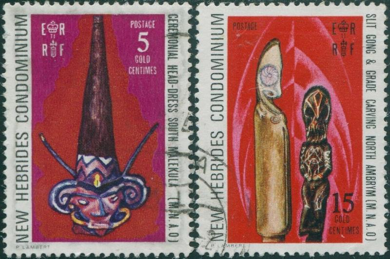 New Hebrides 1972 SG158-160 Head-dress Carving FU