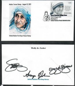 1277 FDC -$1.80 Mother Teresa-Wally Jr Cachet #2 -Great American Stamp Show Post