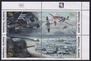 US 485-88(W74) Trust Territories Marshall Islands WWII Anniversaries NH VF D-...