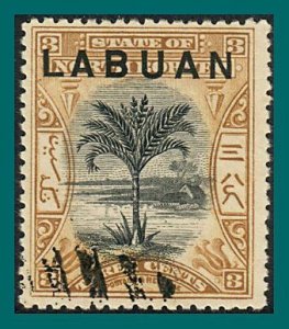 Labuan 1897 Palm Tree, p 14, cancelled  #74,SG91