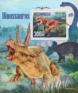 Mozambique - 2019 Dinosaurs on Stamps - Stamp Souvenir Sheet - MOZ190513b