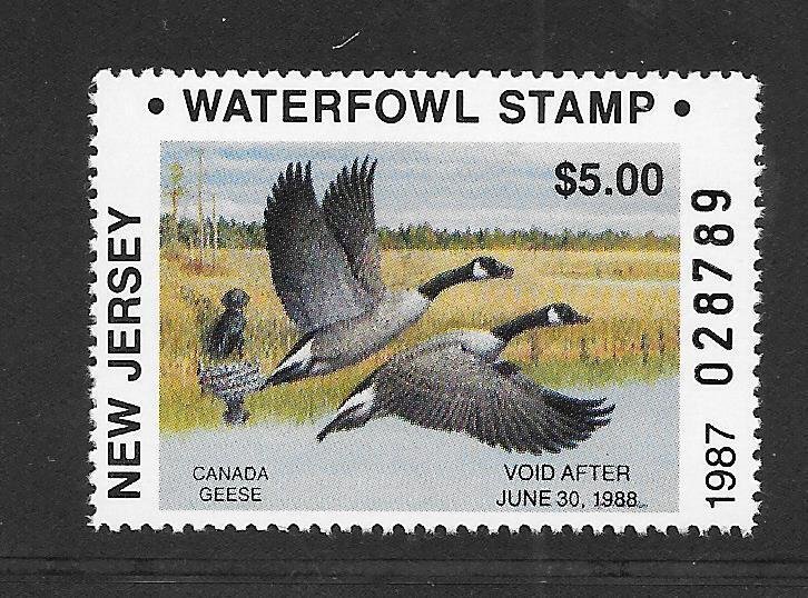 #NJ4A MNH New Jersey 1987 STATE DUCK STAMP