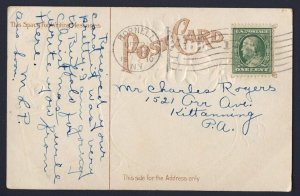 POSTAL HISTORY USA - 1910 Hornell NY CDS & FLAG slogan - postcard