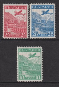 Sc# C12 C13 C14 Bulgaria 1932 Junkers Plane MNH airmail set CV $107.25