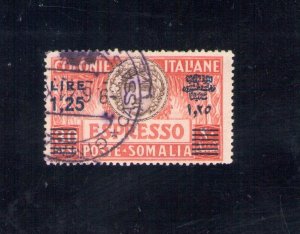 1940 Somalia, Espresso, n . 8, Lire 1.25 out of 30 besa, red and brown, USED -