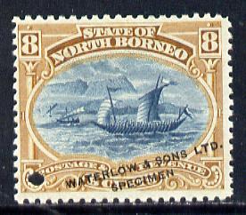 North Borneo 1894 Malay Dhow Printers sample of 8c (as SG...