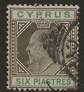 Cyprus 55  1904  six P..   fine used
