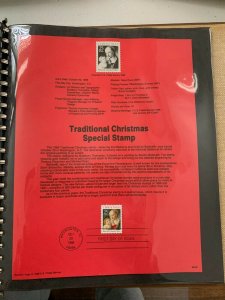 USPS Souvenir Page Scott 2399 1988 traditional Christmas special stamps