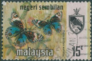 Malaysia Negri Sembilan 1971 SG96 15c Butterflies FU