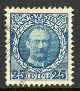 USA 1908 DWI 25 Bit Blue & Dark Blue Scott #47 VFU B52 