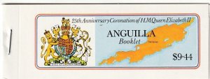 Anguilla 318a Booklet With Thin Selvage At Right MNH Queen Elizabeth Coronation