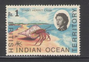 BIOT 1968 Giant Hermit Crab 1r Scott # 28 MH