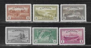 CANADA SCOTT #268-273 GEORGE VI PICTORIALS- MINT NEVER HINGED