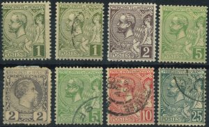 Monaco Prince Charles III Albert I Early Postage Stamp Collection Used MLH