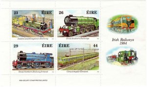 Ireland 1984 Sc 584a Irish Railways Souvenir Sheet OG MNH Eire