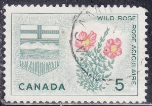 Canada 426 Alberta Wild Rose 5¢ 1966