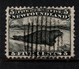 NEWFOUNDLAND SG38 1868 5c BLACK USED