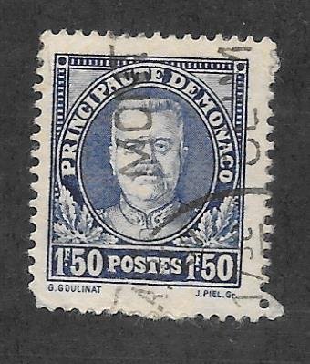Monaco  Scott 122 Used 1.50fr Prince Louis II stamp 2017 CV $10.50