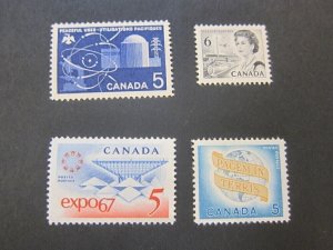 Canada 1964 Sc 416,449,460,469 sets(4) MH