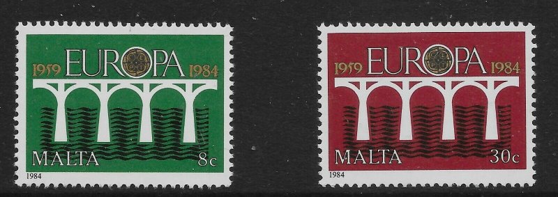 MALTA SG736/7 1984 EUROPA SET MNH