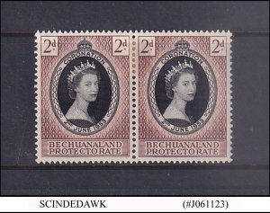 BECHUANALAND PROTECTORATE - 1953 QEII CORONATION -  2V PAIR - MINT HINGED