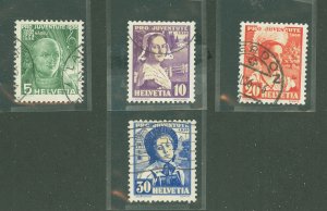 Switzerland #B81-84 Used Single (Complete Set)