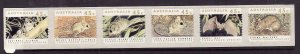 Australia-Sc#1246d- id7-unused NH strip-Animals-Threatened species-1992-