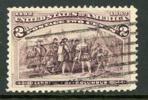 USA 1893 Columbian 2¢ Ships Scott #231 VFU L743